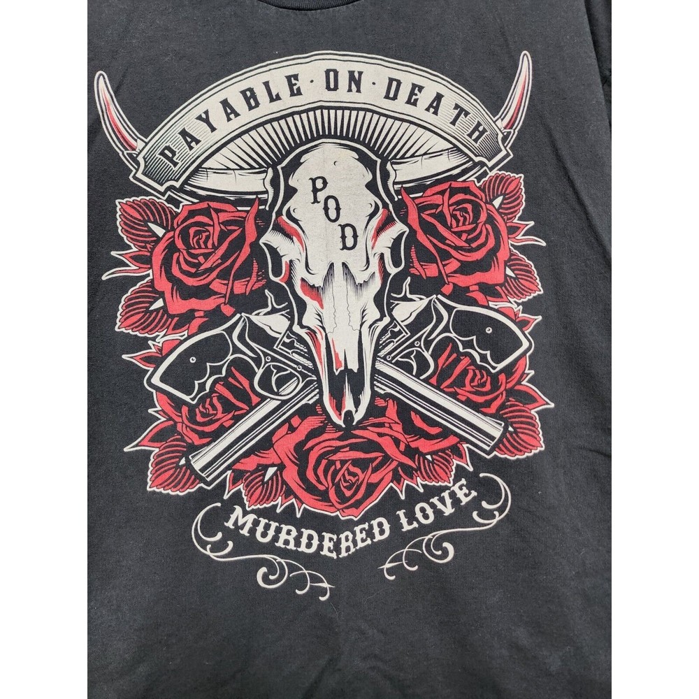 POD Murdered Love Black T-Shirt Vintage 2012 Size 2XL Metal Band - Picture 2 of 5